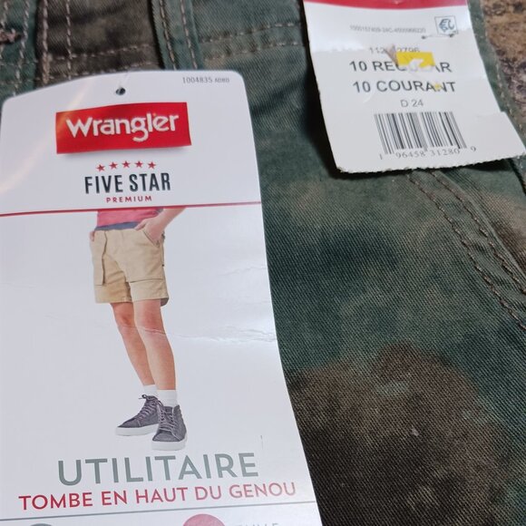 Boys Wrangler 5-Star Premium Camo Cargo Utility Shorts – Size 10R – NWT - Picture 7 of 12
